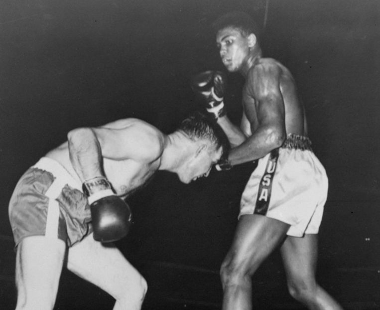1960, Cassius Clay tegen Tunney Hunsaker Beeld ap