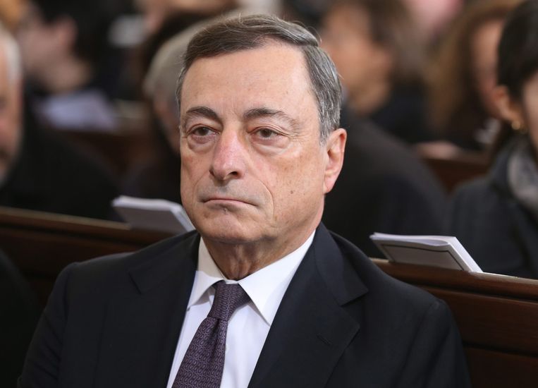 Mario Draghi, de president van de Europese Centrale Bank. Beeld anp