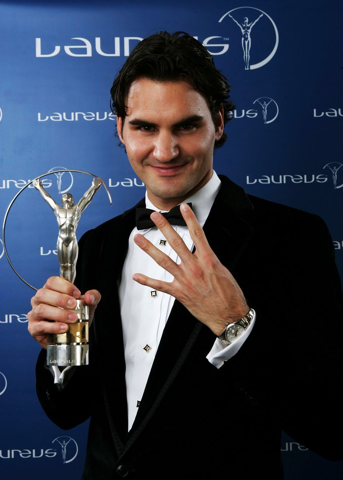 Federer mocht tussen 2005 en 2008 vier keer op rij de 'Oscar van de Sport' in ontvangst nemen.