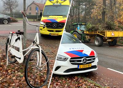 Vrouw (33) ontsnapt bij aanrijding met trekker in Ermelo: alleen haar fiets is krom