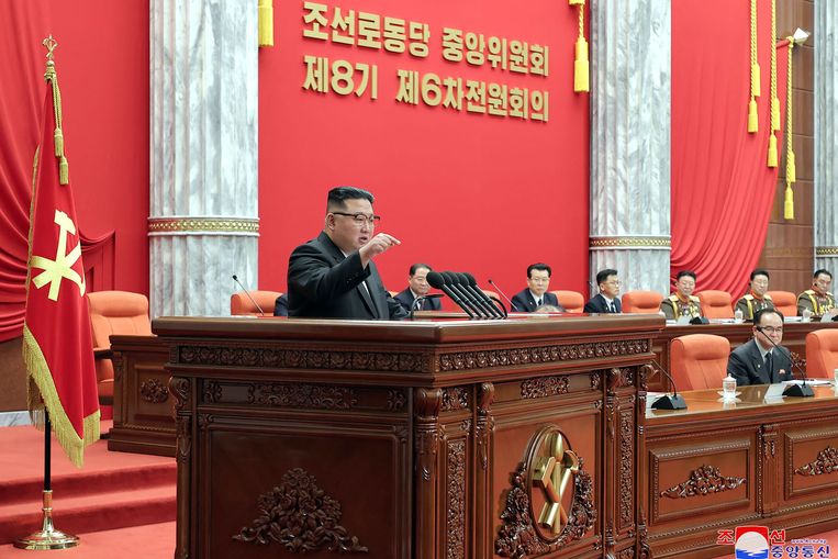 De Noord-Koreaanse leider Kim Jong-un. Beeld AFP