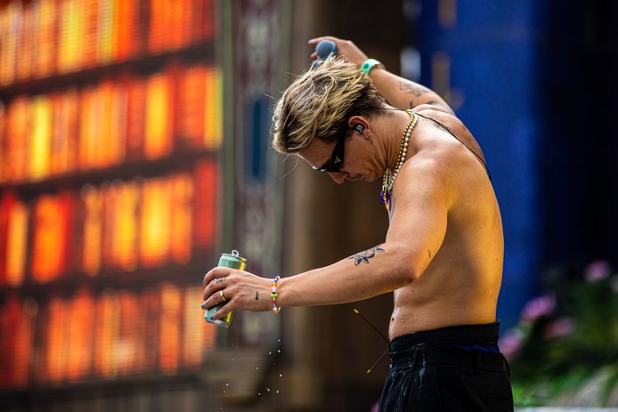 Gold band during their performance at Tomorrowland