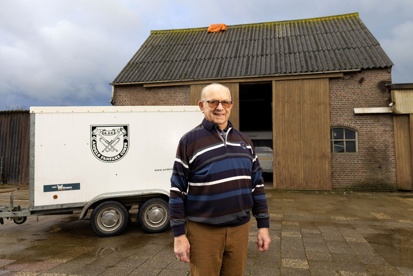 Bas van Andel (86) is erelid van de fanfare, maar heeft nog nooit een