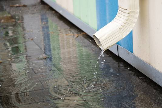 Je kunt regenwater opvangen in een ton en dat water later gebruiken om de tuin te sproeien. Dan heb je ook minder snel wateroverlast.