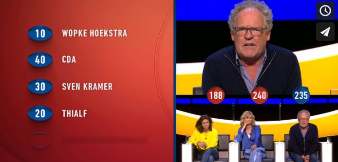 Barbara Barend, Daphne Deckers en Bert Visscher strijden in De slimste mens.