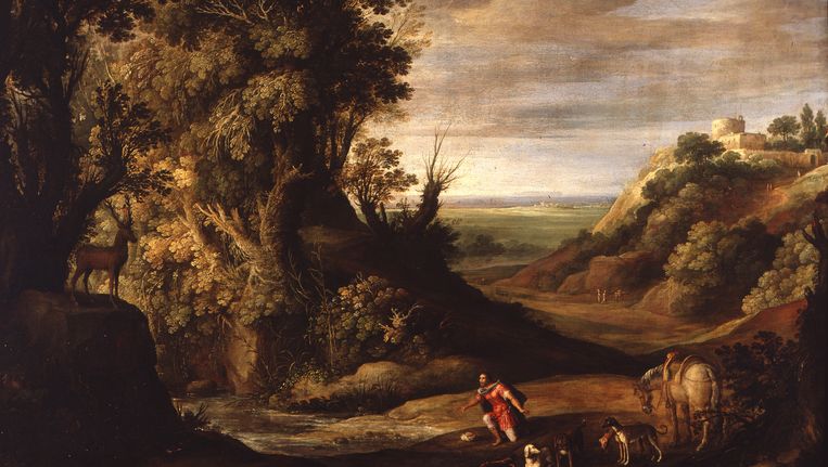 H. Hubertus in een landschap van de schilder Paul Bril (1554-1626) Beeld Koninklijke Verzamelingen   
