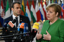 Nieuwe Frans-Duitse as: bondskanselier Angela Merkel en president Emmanuel Macron.