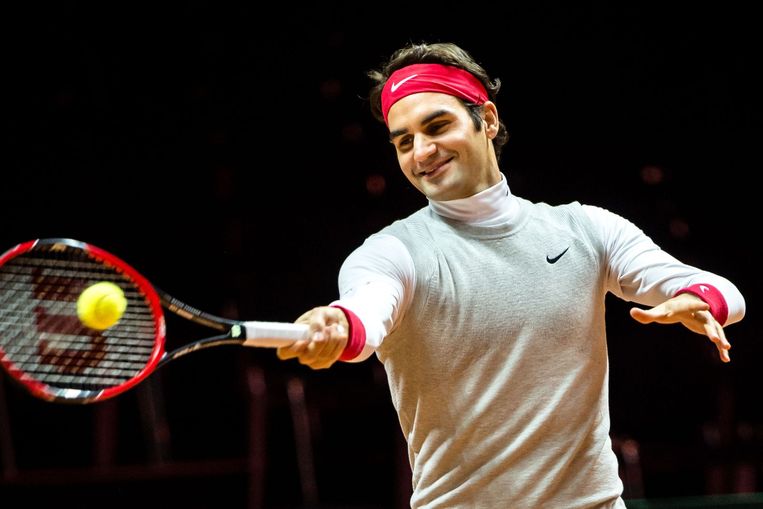 Vrijdag strijdt Federer voor Zwitserland tegen Frankrijk om de Davis Cup. Beeld afp