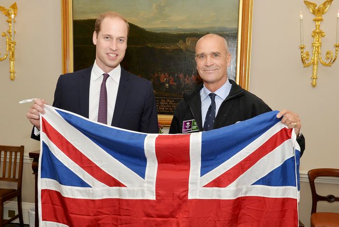 19 oktober 2015, net voor hij aan zijn expeditie zou beginnen, met de Britse kroonprins William.