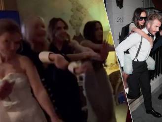 “Beste nacht ooit”: Spice Girls-reünie op feestje voor Victoria Beckham, die door haar man naar de auto wordt gedragen