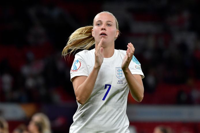 Beth Mead scoorde tegen Oostenrijk de enige goal van de match.