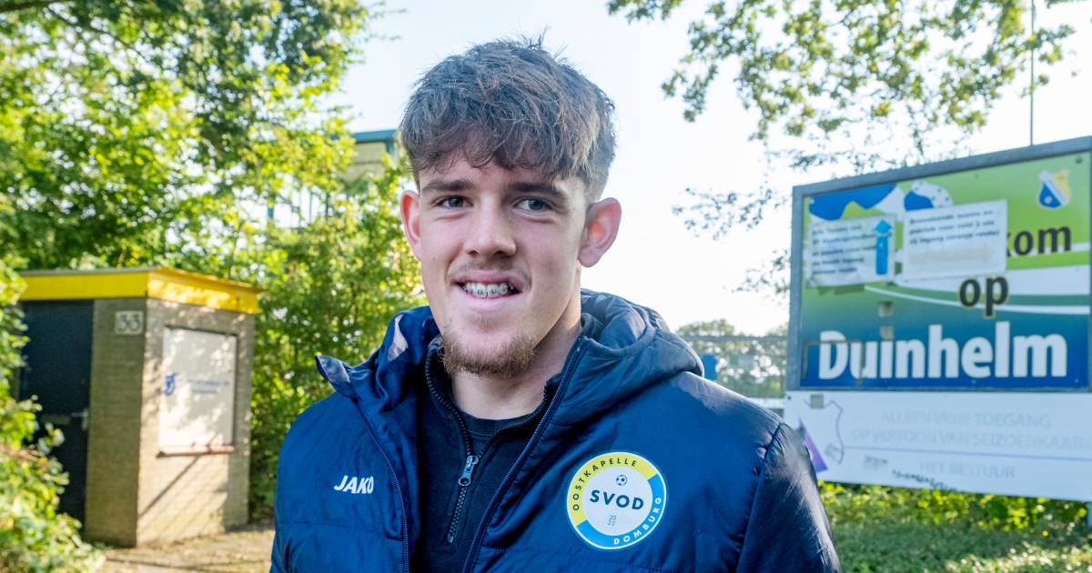 De Engelse verdediger Max Hodgson (18) droomt van Amerika, maar voetbalt voorlopig in Oostkapelle