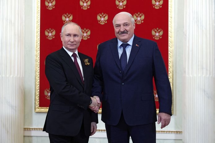 Le président russe, Vladimir Poutine, et le président du Bélarus, Alexandre Loukachenko.