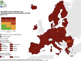 Europese coronakaart kleurt op vier regio's na donkerrood