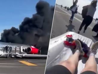 Passagiers filmen noodlanding en ontsnapping uit brandend vliegtuig