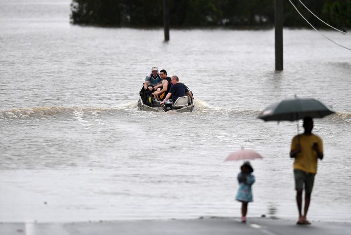 Grote overstromingen in Brisbane.