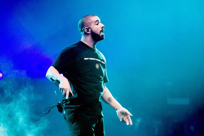 Drake tijdens een concert in de Ziggo Dome.
