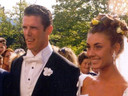 Toen Mario Cipollini en Sabrina Landucci nog samen straalden op hun huwelijksdag in 1993. Ze kregen twee dochters.