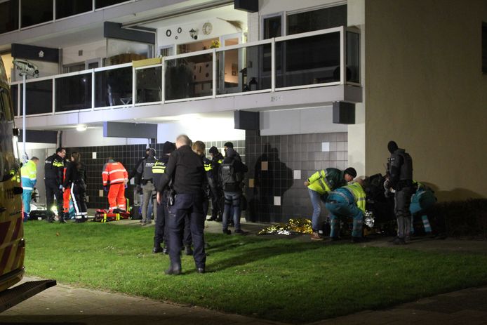Twee verdachten zijn zwaargewond geraakt nadat ze op vlucht voor de politie van de vierde verdieping van een flat in Breda waren gesprongen.