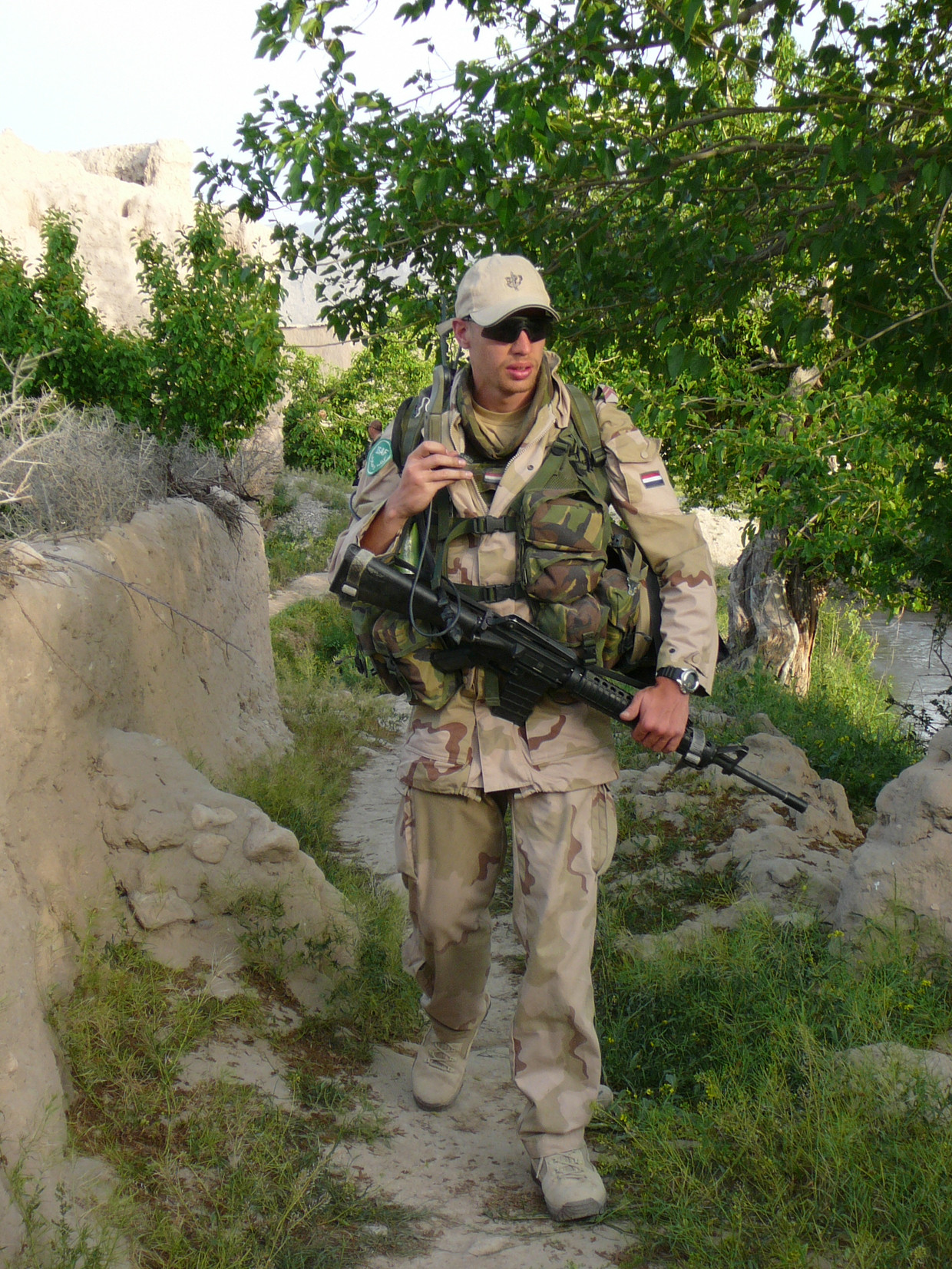 Roy Grinwis in Afghanistan. Beeld 