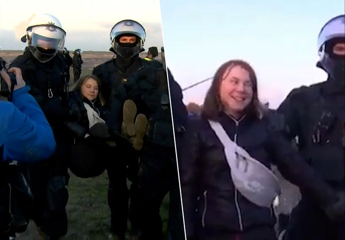 Politie reageert op "in scène gezette arrestatie" Thunberg