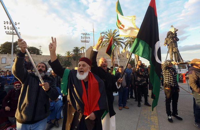 Demonstranten in Libië.