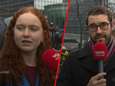 Live optreden van VTM NIEUWS-journalist tijdens betoging in Brussel wordt verstoord: “Leugenaars, jullie moeten eerlijk zijn”