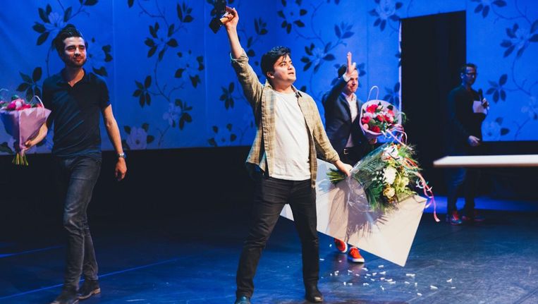 Bugra Gedik in het midden, tussen Nik Goedemans links en Jules Keeris. Beeld Anonymous Gentlemen