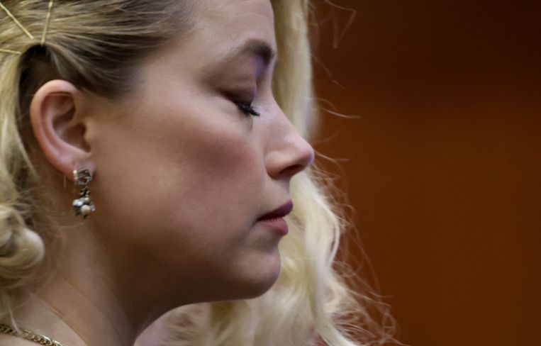 Amber Heard in de rechtszaal op 1 juni. Beeld AFP