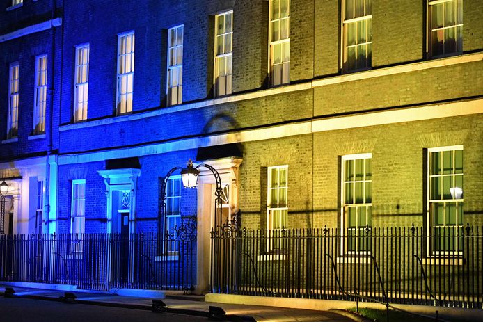Downing Street 10, de ambtswoning van de Britse premier Boris Johnson in Londen.