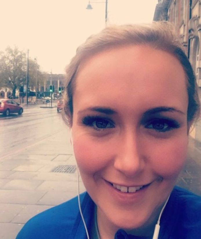 Claire verkent het parcours in Londen.