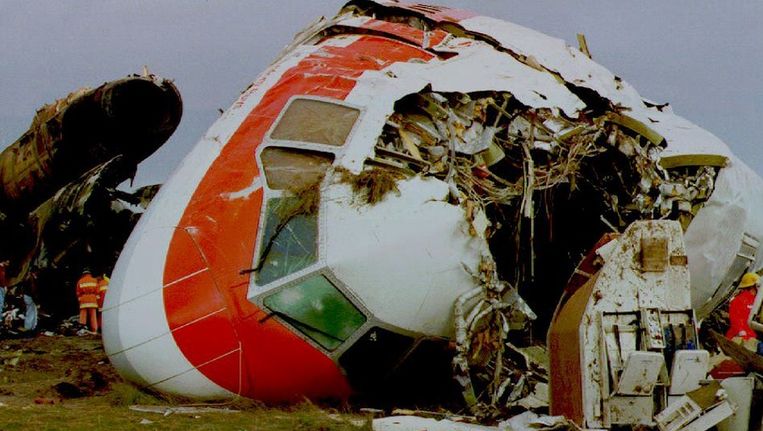 De cockpit van het Martinair vliegtuig dat in 1992 crashte in de Portugese stad Faro, waarbij ruim 50 mensen om het leven kwamen. Beeld anp