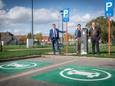 Een archiefbeeld van de eerste publieke laadpaal in Izegem, op de parking van De Leest.