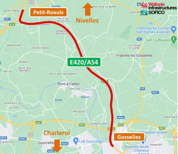 Dès dimanche, la circulation change sur l’E420/A54 entre Charleroi et
