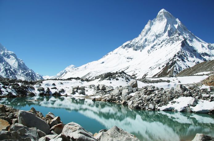 De Himalaya in al haar schoonheid.