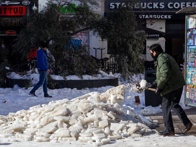 Madrid schat schade door sneeuwstorm op 1,4 miljard euro