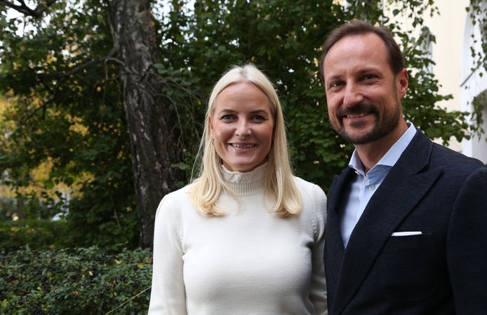 Kroonprinses Mette-Marit en kroonprins Haakon.
