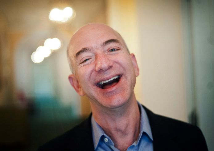 Jeff Bezos, de grote baas van Amazon.