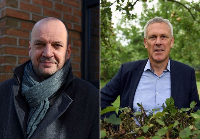 Burgmeester Bart Clerckx (CD&V) en Patrice Lemaitre, gemeenteraadslid Open VLD Oud-Heverlee.