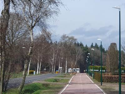 Nu ook verlichting fietspad Westerhoven-Riethoven