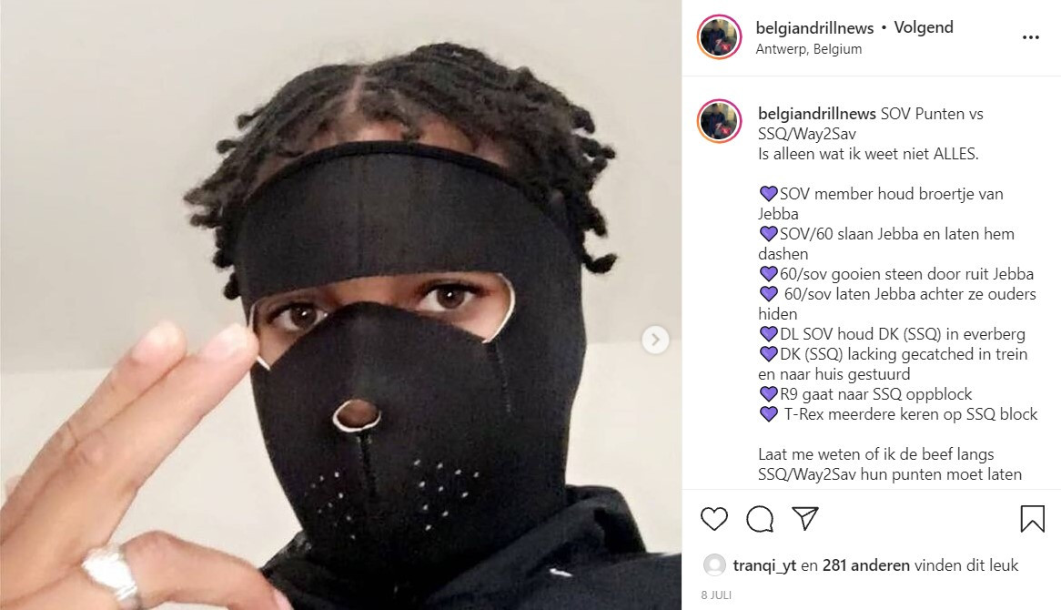 Drillrappers houden hun score bij op instagram