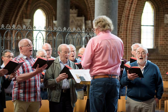 De repetitie afgelopen week van het koor.