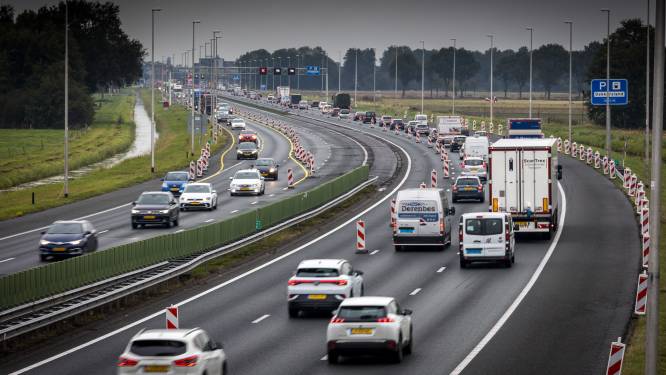 Werkzaamheden op A28 duren langer dan gepland: nog even filerijden tussen Zwolle en Meppel