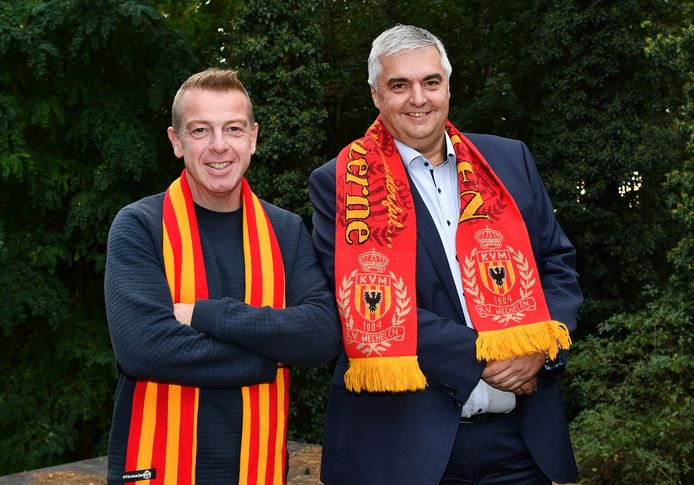 Dieter Penninckx, hoofdaandeelhouder van KV Mechelen, met algemeen directeur Frank Lagast.
