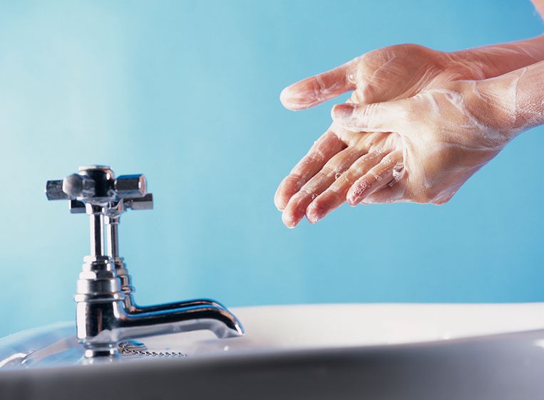 Handen wassen, dossier over hygiene en smetteoosheid Beeld Getty Images