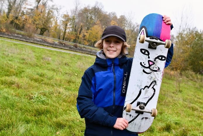 Er komt een skatepark in het kanaalpark. Skater Elias Vanassche (12) kan al niet meer wachten om zijn kunstjes te tonen.