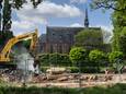 De huisjes waar de Oekraïners een tijd verbleven op het Kentalis-terrein zijn inmiddels gesloopt.