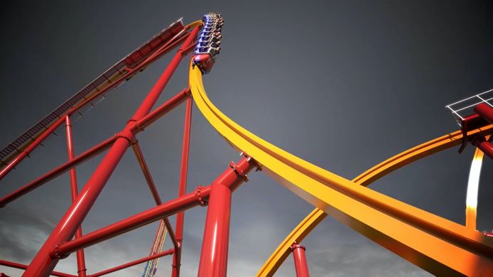 Vanaf 2024 kunnen Walibibezoekers genieten van een nieuwe achtbaan, maar het pretpark laat niets los over het uiterlijk of de uitvoering. Afbeelding ter illustratie.