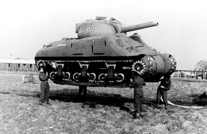 Deze opblaasbare tanks werden tijdens de Tweede Wereldoorlog gebruikt om de Duitsers te misleiden.