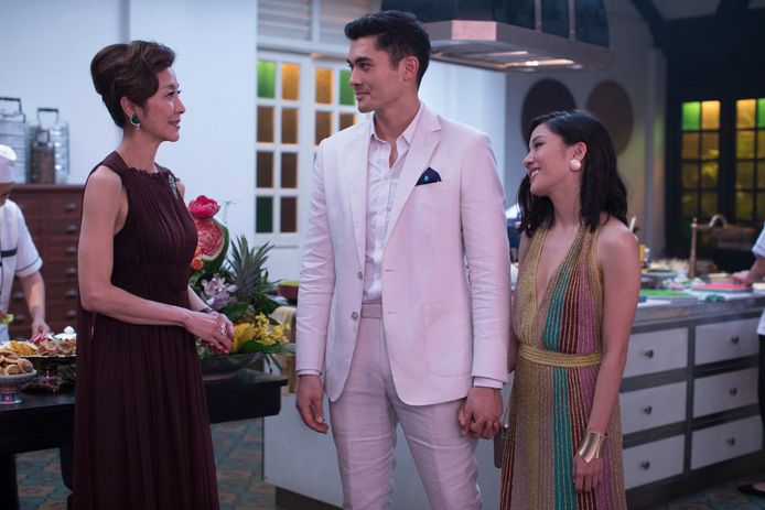 Michelle Yeoh, Henry Golding en Constance Wu in ‘Crazy Rich Asians’